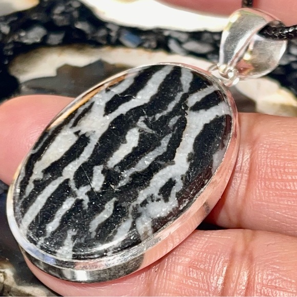 White Buffalo Turquoise Pendant 2 1/4” - Picture 9 of 17